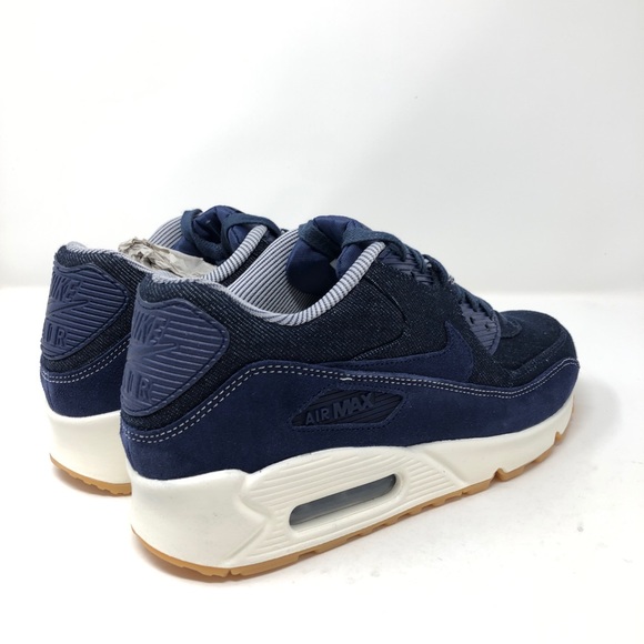 NIKE Air Max 90 SE Women's Shoes Denim Blue White - Picture 5 of 8